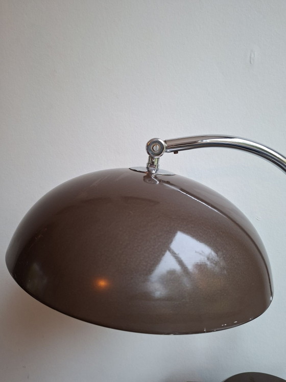 Rare Hala Zeist '144' Desk Lamp, 1st Generation, LED Upgrade, Table lamps, Chrome, Metal, Brown (photo 15 of 15)