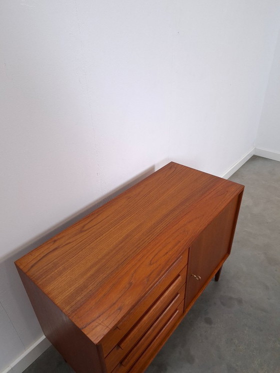 Image 1 of Teak sideboard with 4 drawers and wooden handles, Bornhold
