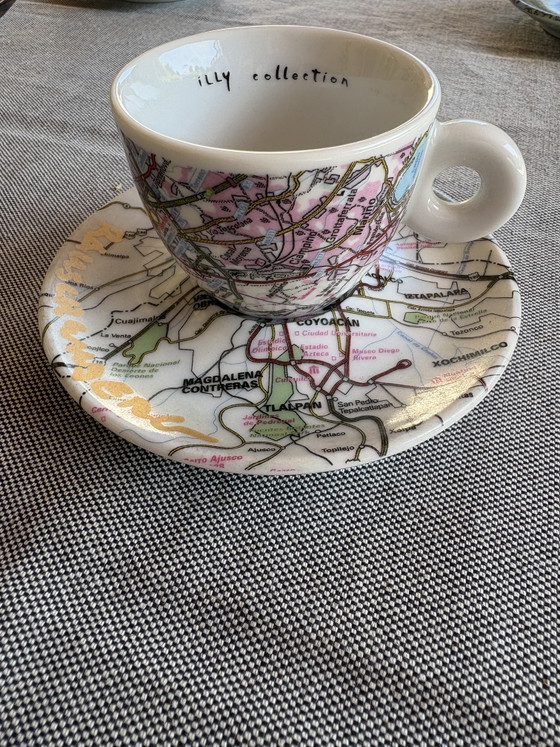 Rare illy Art Collection 1998 – Robert Rauschenberg – Ensemble de 5 tasses à expresso (Intact) (photo 5 of 10)