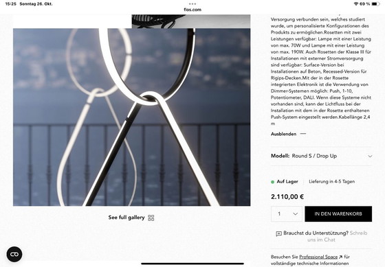 Image 1 of Flos Arrangements Deckenleuchte, 2 Elemente, Drop + Round