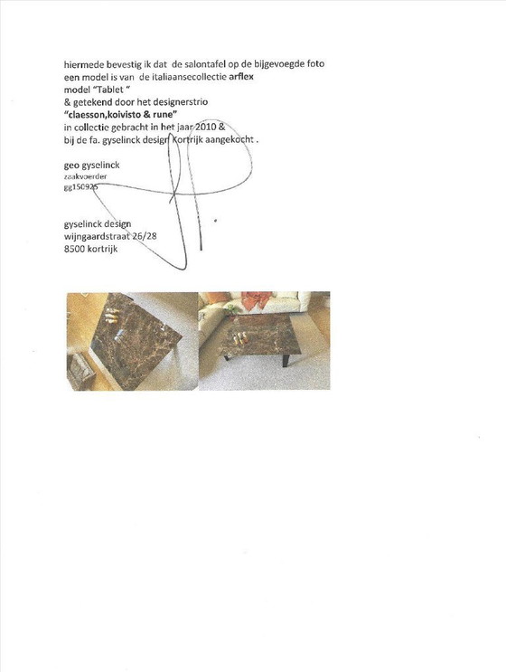 Image 1 of Tavolino Arflex Tablet