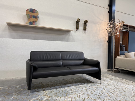 2 Leolux Felizia Sofa 2.5 low & 2 Seater high Senso Black