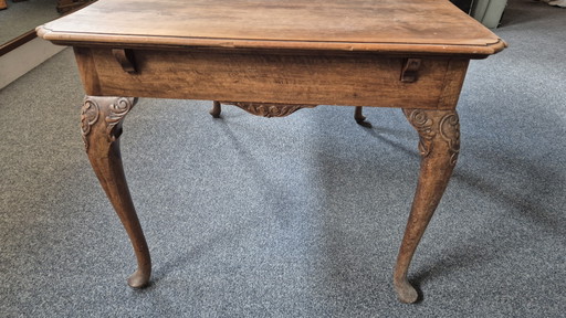 Table ancienne à pieds cabriolet – eettafels, Wood (photo 2 of 5)