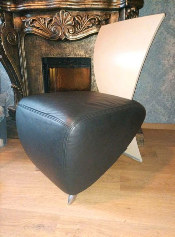 2 Poltrone in Pelle Dauphin Bobo di Design di Alta Qualità in Vera Pelle – Plastica (photo 6 of 7)