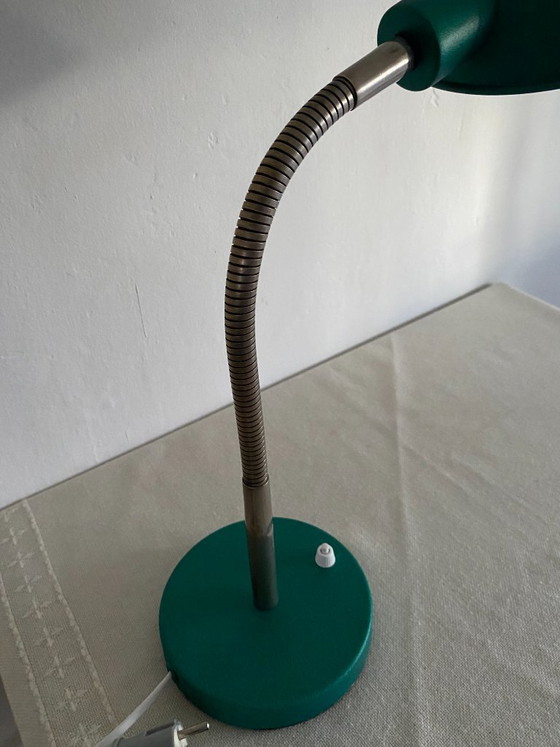 Vintage Mid-Century Modern Adjustable Gooseneck Desk Lamp – Emerald Green, 1960s – Table lamps, Metal (photo 9 of 14)