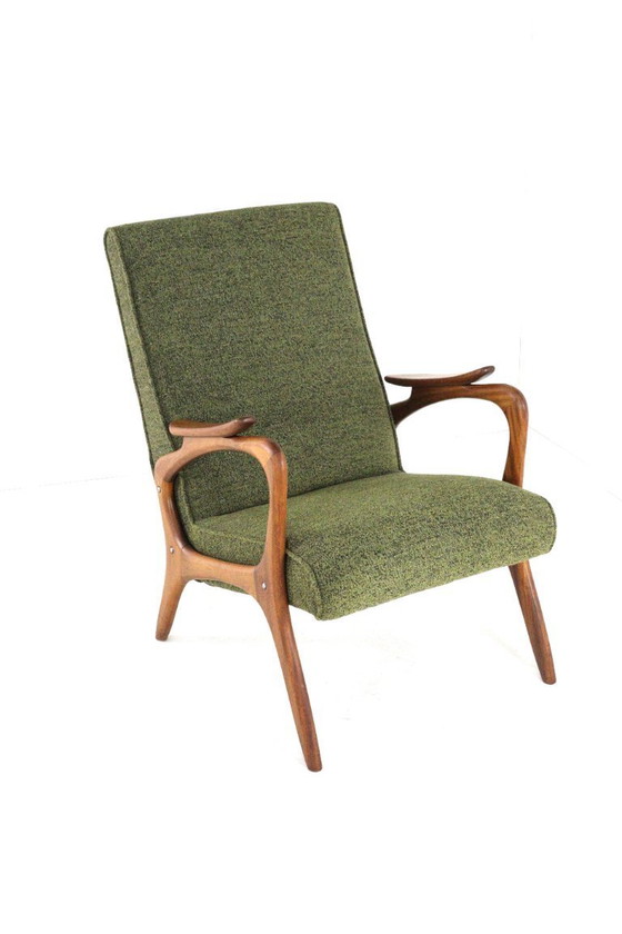 Image 1 of fauteuil vintage rembourré style milieu du siècle