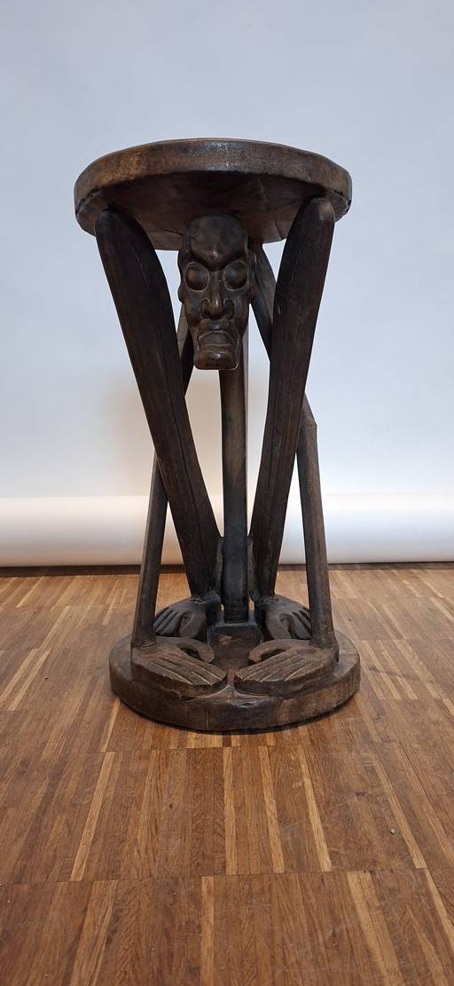 Antique African Tribal Carved Table