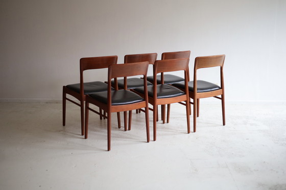 Image 1 of Set van 6 eetkamerstoelen, Henning Kjaernulf