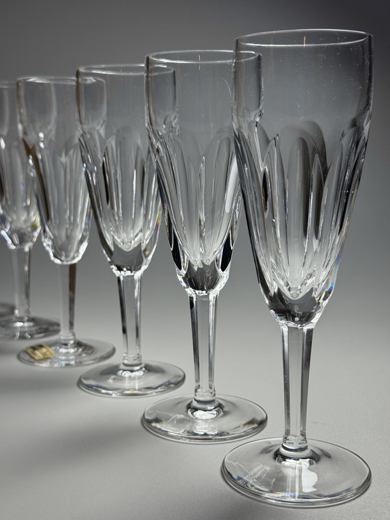 Image 1 of Flûte da champagne in cristallo tagliato a mano vintage Barthmann