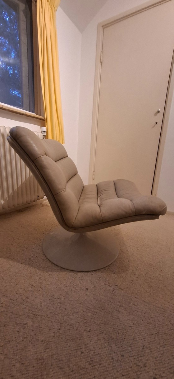 Artifort Leather Armchair, Swivel chairs, Metal, Beige (photo 7 of 15)