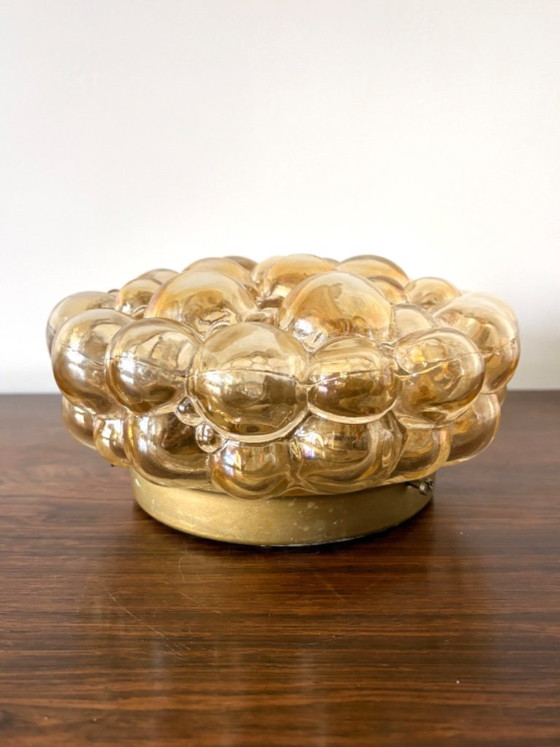 60s Tynell Bubble Glas Wall or ceiling Lamp Amber Gold – Helena Tynell, Ceiling lights, Metal (photo 3 of 12)