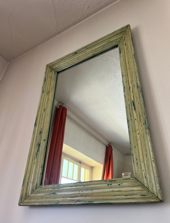 Image 1 of Specchio da parete antico brasiliano - Verde Antigo