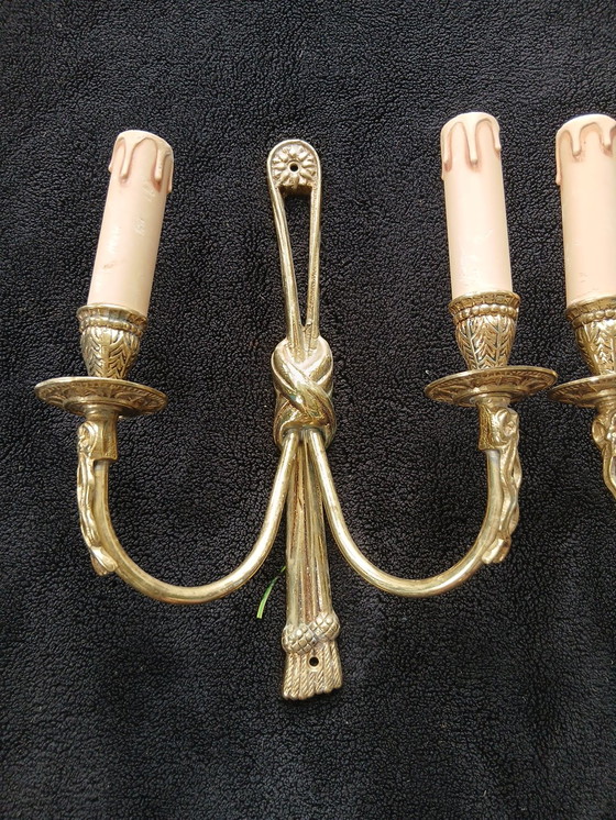 Image 1 of 2 Appliques Style Louis 16, Bronze . Nœuds 