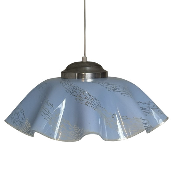 Image 1 of Lampe vintage en forme de jupe/mouchoir - Suspension - Verre - Grand modèle