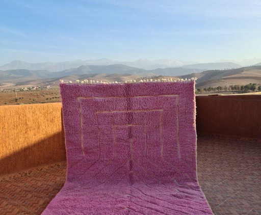 Prachtig roze wollen vloerkleed 200/250 cm – vloerkleden en tapijten, Wool