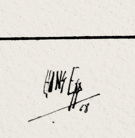 Image 1 of Hans EPP - Magnificent abstract painting from 1968 - framed