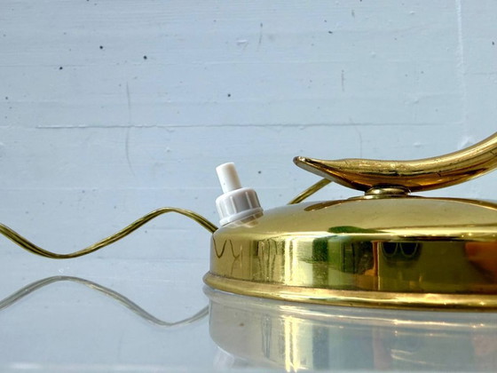 Image 1 of Design tafellamp met metalen kap, Italië jaren 1950