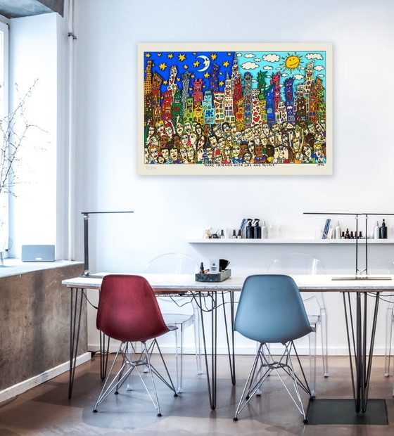 Make Friends with Life and People - James Rizzi 1996 - Poster 61 × 91 cm, Paper, Blue (photo 13 of 13)