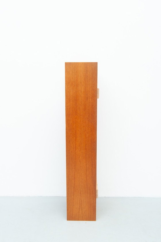 Image 1 of Estante de pared de madera de cerezo de 100 cm de Walter Wirz para Wilhelm Renz, década de 1960