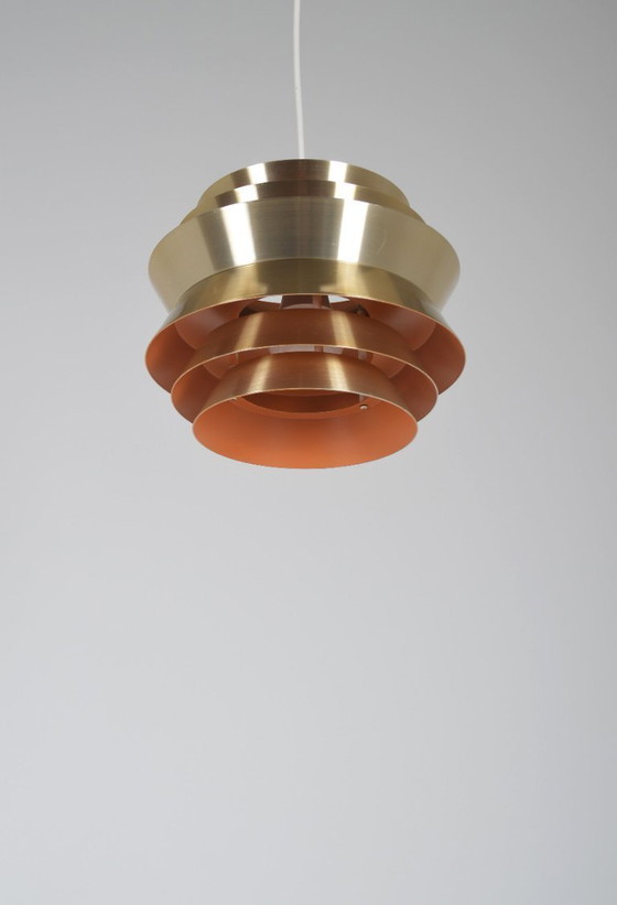 Image 1 of Schwedische Pendelleuchte „Trava“, entworfen von Carl Thore für Granhaga, 1960er Jahre