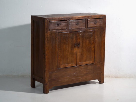 Grenen dressoir met drie laden en twee deuren – China, circa 1950 (photo 7 of 40)