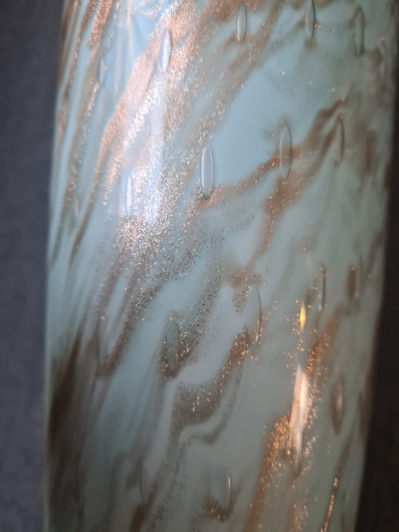 Murano Vase AVEM Bullicante 1950-1955 - Handblown Glass / Handmade Glass Gold Avventurina (photo 8 of 8)