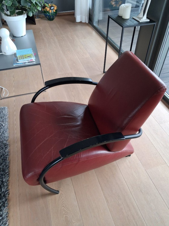 Fauteuil – Gelderland, Cuir, Métal (photo 4 of 5)