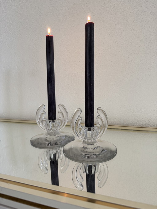 Porte bougie cristal Art Déco