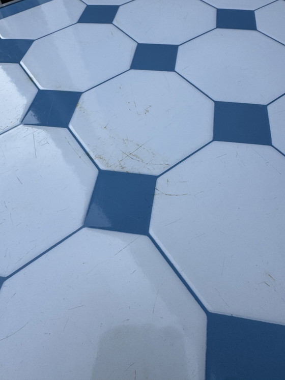 50s Enamelled Sheet Metal Wood Kitchen Table – Side tables, Vintage (photo 15 of 15)