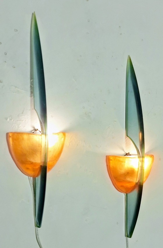 Image 1 of Steve Zoller fiberglass wall lamp from the 90s