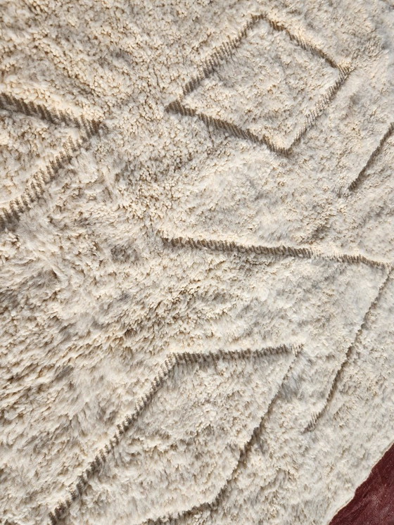 Image 1 of Großer, authentischer Beni-Ouarain-Teppich, 300 × 200 cm – Handgeknüpfter marokkanischer Berberwollteppich – Unikat