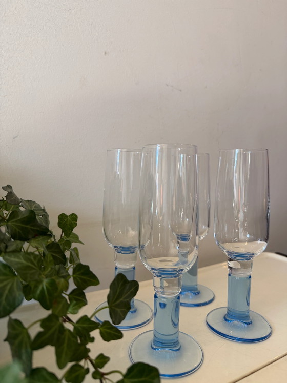 Set of 4 Bormioli Rocco flutes – Glass & Decanter, Glass, Postmodern (photo 2 of 6)
