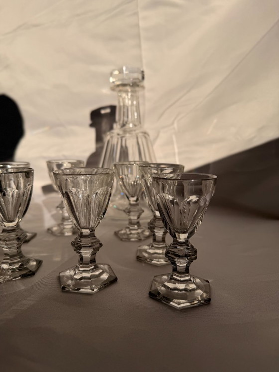 Image 1 of Baccarat Harcourt Crystal Digestive Service / Crystal Liqueur Set (9 stuks)