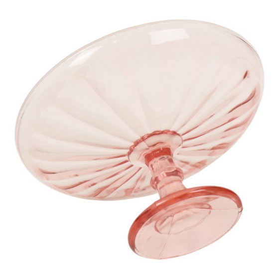 Image 1 of Art Deco Pink Fruit Bowl Rosaline