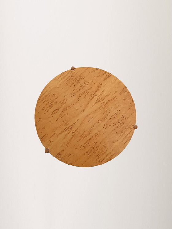 Image 1 of Tavolino da caffè rotondo scandinavo in betulla di Karl Andersson & Söner