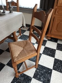 Rustic oak dining area