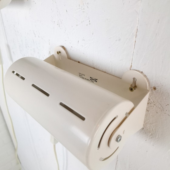 Image 1 of 3 lampade da parete vintage Ikea Smyg in metallo/plastica bianca