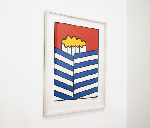 Schöner Siebdruck von Nicholas Krushenick, gerahmt und signiert.