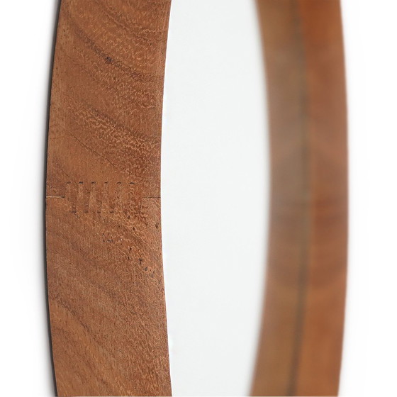 Image 1 of Round mirror with teak frame, 1960s