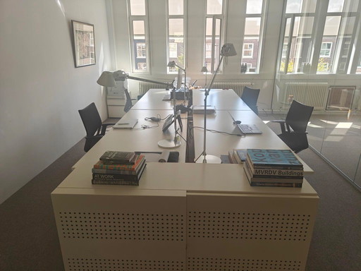 2 bureaux design doubles (4 postes de travail)