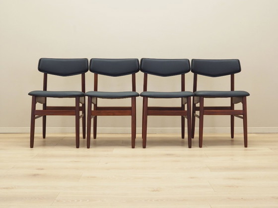 Image 1 of Set van vier teakhouten stoelen, Deens ontwerp, jaren 1960, productie: Denemarken