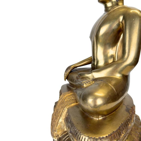 Buda tailandés antiguo – Período Rama V – Bronce dorado al fuego (54cm) – Esculturas (photo 12 of 17)