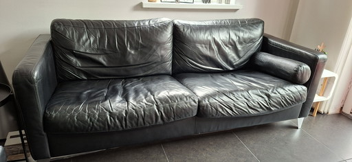 Beautiful Machalke 2-seater sofa in black leather