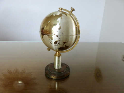 Globe, brass cigarette dispenser, 60s/70s
