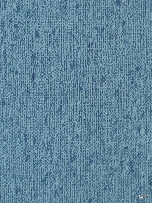 14300 Vintage Jute Look Behang Blauw Retro Naturel