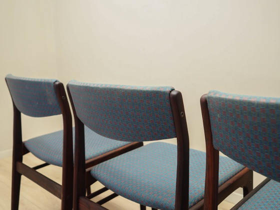 Image 1 of Drei Stühle aus Palisanderholz, dänisches Design, 1970er Jahre, hergestellt in Dänemark