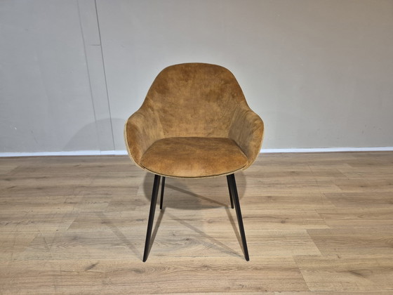 Image 1 of 6 Chaises Montel Nora - Salle à manger - Ocre - Cognac - Design