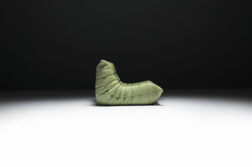 Togo original de cuero vintage (1978) de Michel Ducaroy para Ligne Roset Francia