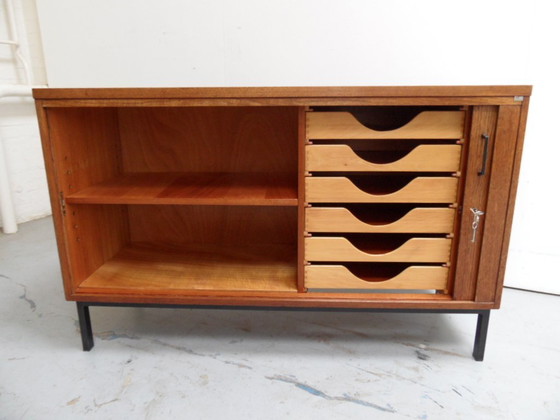 Image 1 of Vintage Filing Cabinet With Shutter