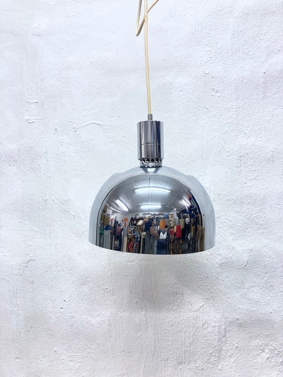 Image 1 of Lampada a sospensione dell'era spaziale italiana di Sirrah Design Franco Albini Franca Helg